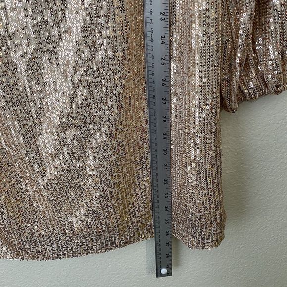 Andree by Unit Dress Womens Size Large Sequins Rose Gold Pink Party - Picture 6 of 8